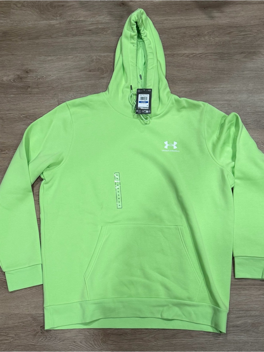 Under Armour Men’s Bright Neon Green Pullover Hoodie